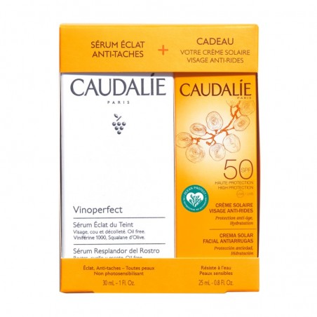 Comprar CAUDALIE COFRE SÉRUM VINOPERFECT 30 ML + REGALO CREMA SOLAR FACIAL SPF 50 25ML