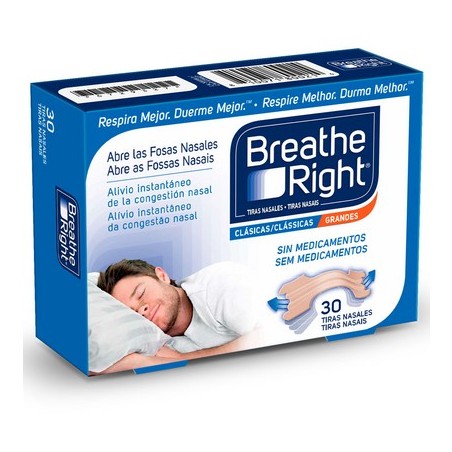 Comprar TIRA NASAL BREATHE RIGHT COLOR T - GDE 30 UDS