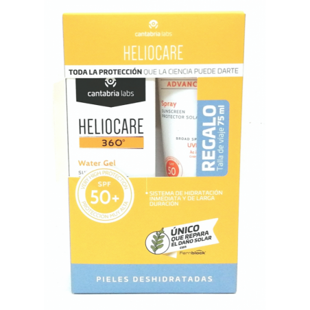 Comprar HELIOCARE PACK WATER GEL 50 SPF 50 ML + SPRAY 50 SPF 75 ML