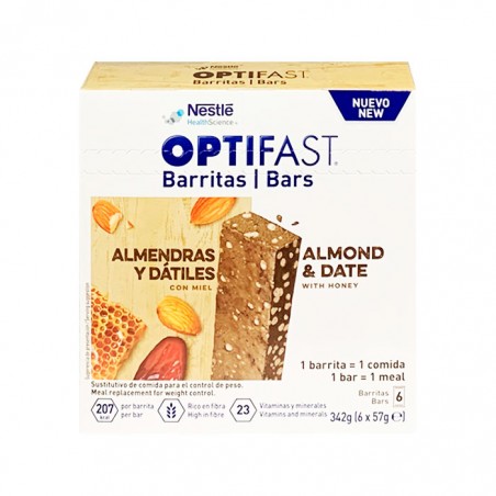 Comprar OPTIFAST ALMENDRA Y DÁTILES 6 BARRITAS