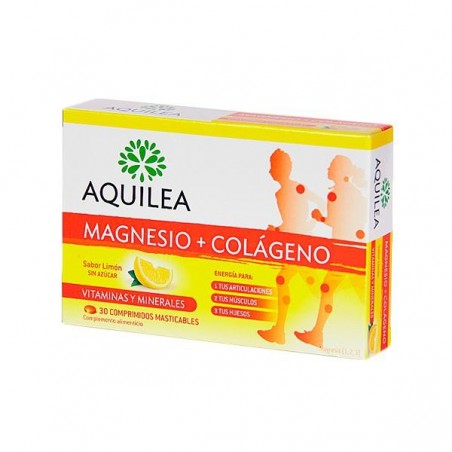 Comprar AQUILEA MAGNÉSIO + COLÁGENO 30 COMPRIMIDOS MASTIGÁVEIS