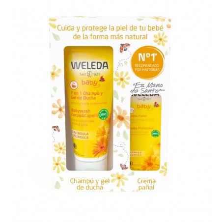 Comprar WELEDA PACK CALÉNDULA CHAMPÚ-GEL 200 ML + CREMA PAÑAL 30 ML