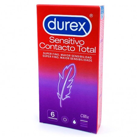 Comprar DUREX SENSITIVO CONTACTO TOTAL PRESERVATIVOS 6 U