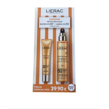 Comprar LIERAC SUNISSIME FPS50+ COFRE ROSTRO Y CUERPO 40+150 ML