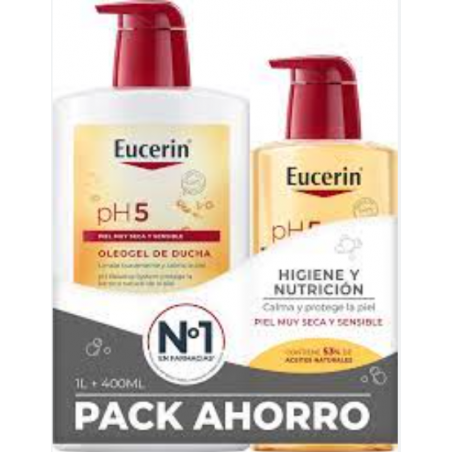 Comprar EUCERIN FAMILY PACK OLEOGEL DE DUCHA 1000ML +400ML GRATIS