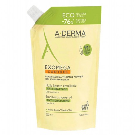 Comprar A-DERMA EXOMEGA CONTROL PACK ACEITE LIMPIADOR EMOLIANTE 2 X 500 ML