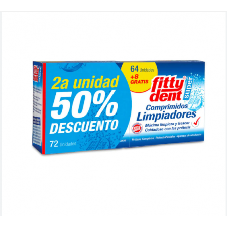 Comprar FITTYDENT SUPER COMPRIMIDOS LIMPIADORES 72 UNDS