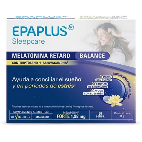 Comprar EPAPLUS MELATONINA RETARD CON TRIPTOFANO+ASHWAGANDHA 60 COMP