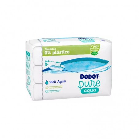 Comprar DODOT TOALLITAS AQUA PURE 3 x 48 UNIDADES