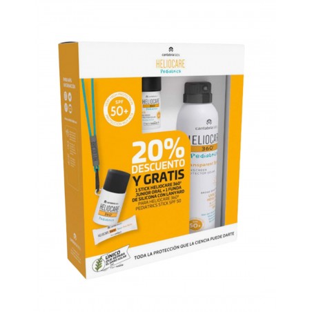 Comprar heliocare 360º pediatrics pack spray transparente spf50 + stick facial 200 ml + 25 g