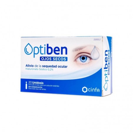 Comprar OPTIBEN OJOS SECOS GOTAS UNIDOSIS 20 AMP