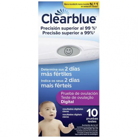 Comprar CLEARBLUE DIGITAL TEST OVULACIÓN 10 VARILLAS