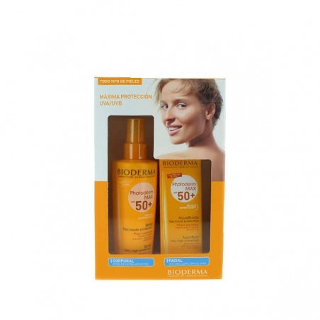 Comprar PHOTODERM MAX BODY SPRAY + PHOTODERM MAX AQUAFLUID SPF50+ + PHOTODERM MAX AQUAFLUID SPF50+