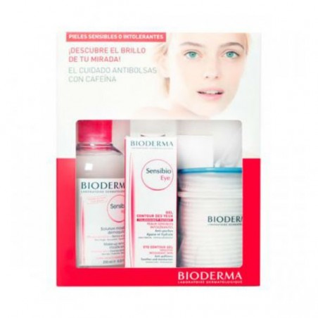 Comprar BIODERMA SENSIBIO EYE CONTENTOR+MICELAR ÁGUA+PACK DISPORQUE EMBALAGEM DE OFERTA DE DESMAQUILHAGEM